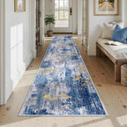 RELEANY Washable Area Rugs 2'6"x12 Non-Slip Modern Abstract Soft - Image 8