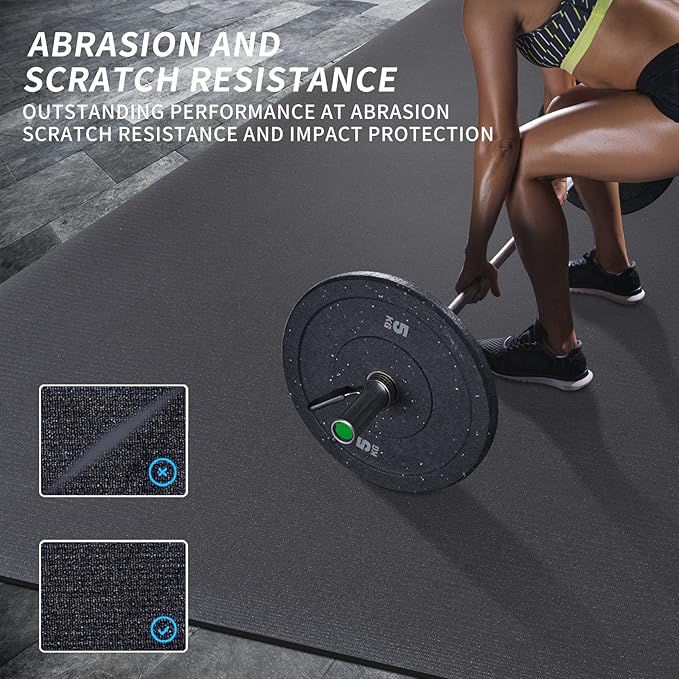 MRO Extra Large Exercise Mat For Home Gym, Extra Thick Durable Cardio Mat - Image 5