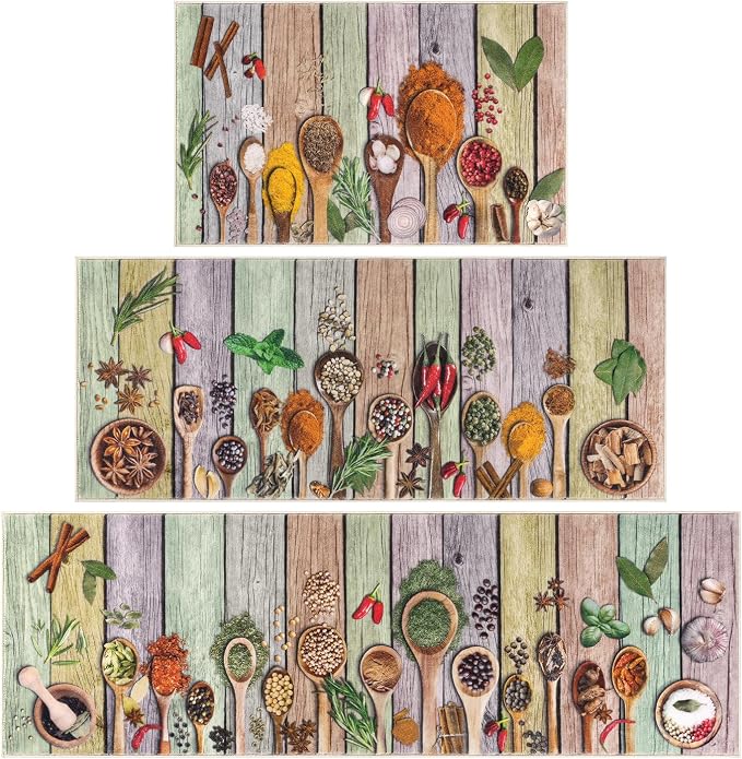 Vaukki Boho Kitchen Rug Sets 3 Pieces, Washable Kitchen Mats - Image 9