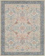 Soft Red and Blue 8x10 Living Room Rug, Oriental Non-Slip Area Rug - Image 8