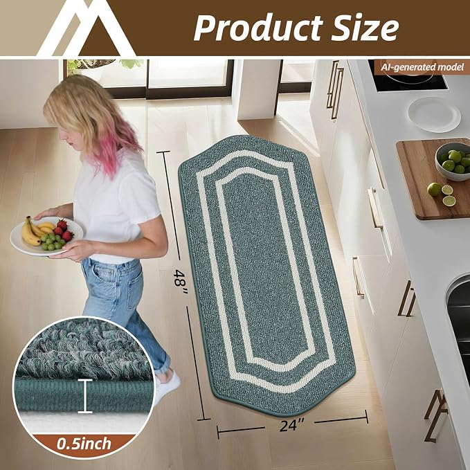 COSY HOMEER Kitchen Rugs and Mats 24"x48" Non Slip Kitchen Mats - Image 7