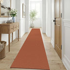 KOZYFLY Orange Runners for Hallway 3x9, Wide Washable Runner Rug, Woven Non - Image 8