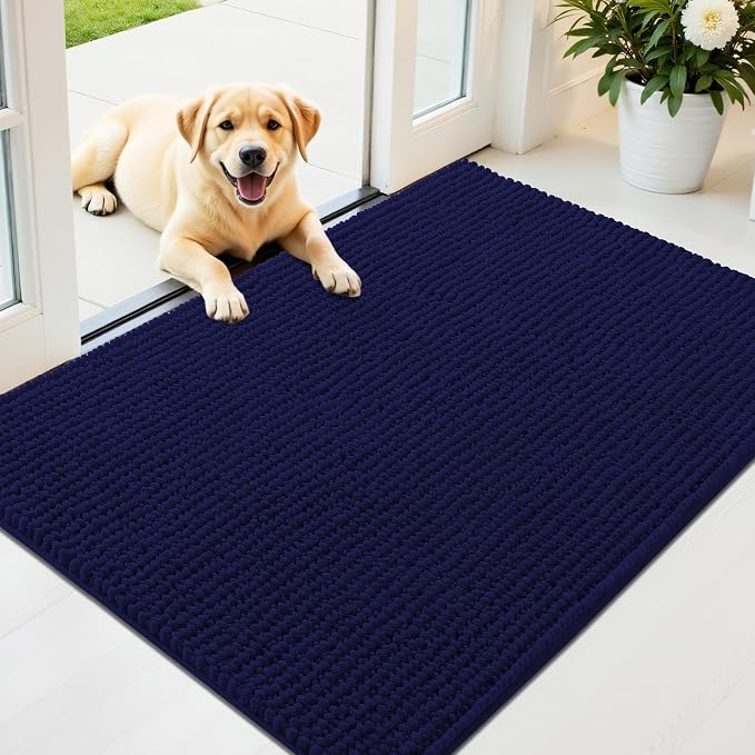 OLANLY Dog Door Mat for Muddy Paws 44x32, Ultra Absorbent Chenille Mud Doormat by OLANLY