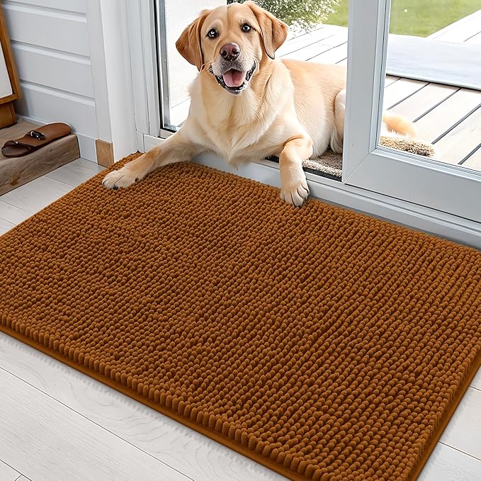 OLANLY Dog Door Mat for Muddy Paws 36x24, Absorbs Moisture and Dirt, Absorbent by OLANLY