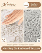 Madane Living Room 10x14 Area Rugs, Washable Low Pile Non-Slip Stain Resistant - Image 4