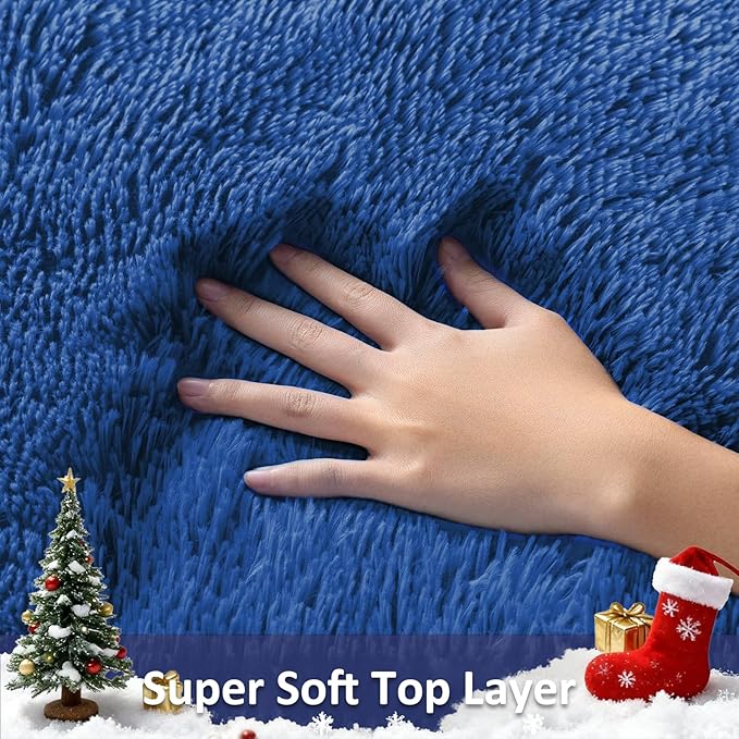Ophanie 5x8 Blue Rugs for Living Room, Kids Rug, Playroom Navy Area Rugs for - Image 2