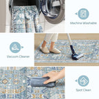 Madane Runner Rug 2'6''x8' Kitchen Runner, Hallway Runner Printed Vintage - Image 5