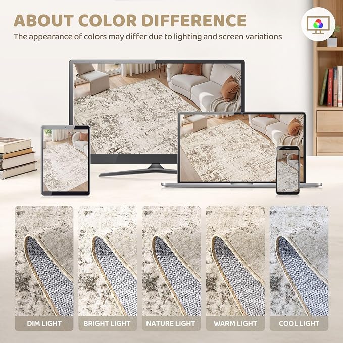 UERMEI 5x7 Area Rug Living Room Rugs - Image 6