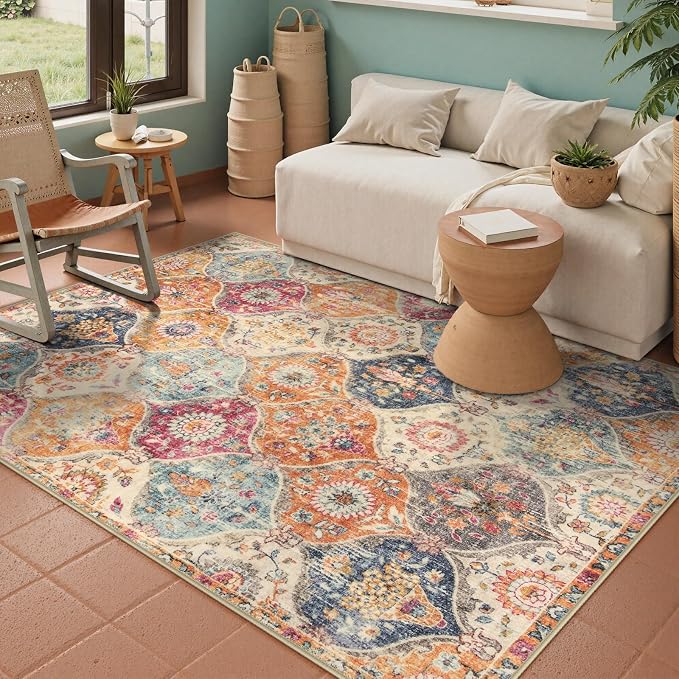 Lahome Moroccan Trellis Washable Small Area Rug, 3x5 Area Rug by Lahome