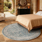 4x4 Round Living Room Rug: Washable Bedroom Rug Stain Resistant Boho Rug Non - Image 5