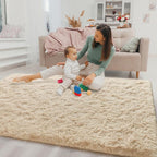 Chicrug Soft Area Rugs for Bedroom Living Room Plush Fluffy Rug 4x6 Feet - Image 3