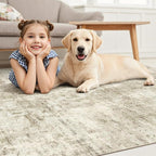 Soalmost 9x12 Area Rug for Living Room, Abstract Non Slip Machine Washable - Image 9