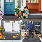Smiry Front Door Mat Outside Entrance, Heavy Duty Sturdy Natural Rubber Doormat - Image 7