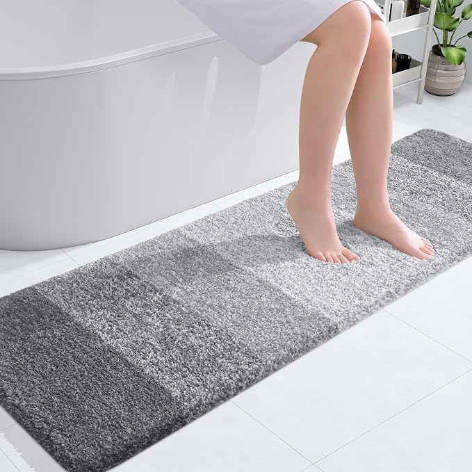 OLANLY Bathroom Runner Rugs Mat 59x17, Extra Soft Absorbent Microfiber Bath Rugs by OLANLY