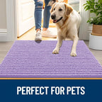 OLANLY Dog Door Mat for Muddy Paws 59x35, Ultra Absorbent Chenille Mud Doormat - Image 6