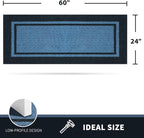 PURRUGS Dirt Trapping Door Mat 24" x 60", Non-Slip Machine Washable Entryway Rug - Image 2
