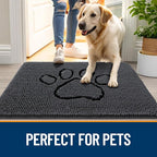 OLANLY Dog Door Mat for Muddy Paws 36x24, Paw Print Design, Absorbs Moisture - Image 6