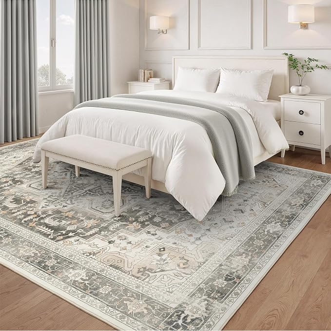 Rugflix 9x12 Area Rugs for Living Room, Machine Washable Rug Non Slip Stain - Image 6