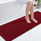 OLANLY Bathroom Runner Rugs 59x20, Extra Soft Absorbent Chenille Bath Rugs by OLANLY