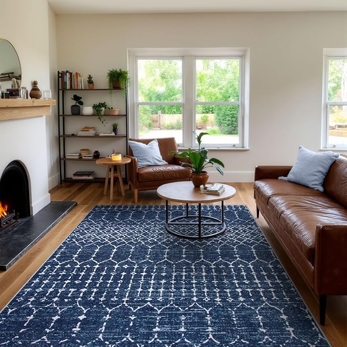 Lahome Moroccan Washable Area Rugs 6x9 Non-Slip Ultra-Thin Soft Living Room - Image 6