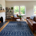 Lahome Moroccan Living Room Rug 9x12 Non-Slip Washable Ultra-Thin Soft Large - Image 6