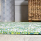 JONATHAN Y Boho Medallion Indoor Outdoor Area Rug 5X8 Cream/Green, Malta - Image 7