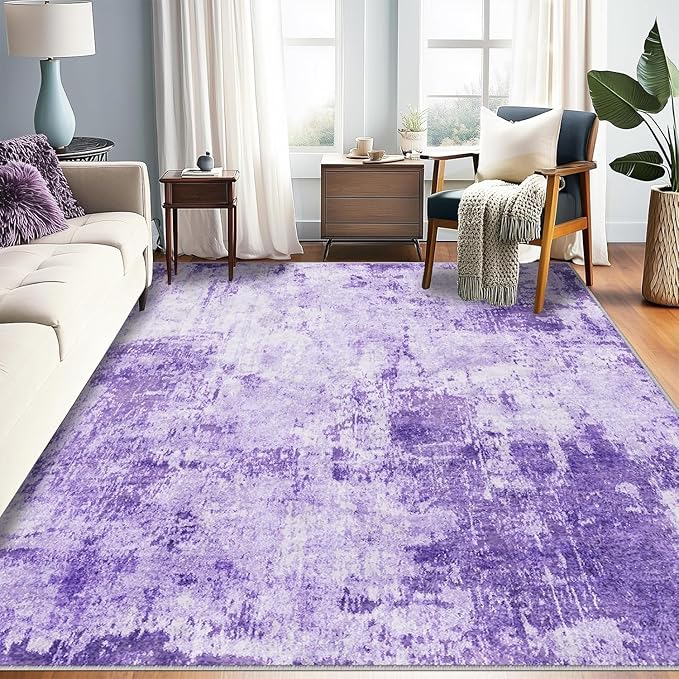 RELEANY Washable Area Rugs 10'x14 Non-Slip Modern Abstract Soft by RELEANY
