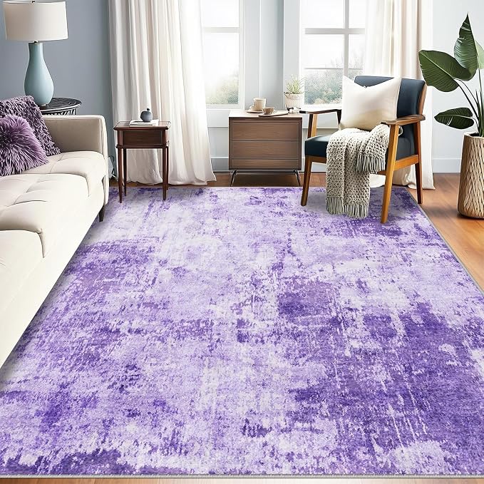 RELEANY Washable Area Rugs 5'x8' Non-Slip Modern Abstract Soft by RELEANY