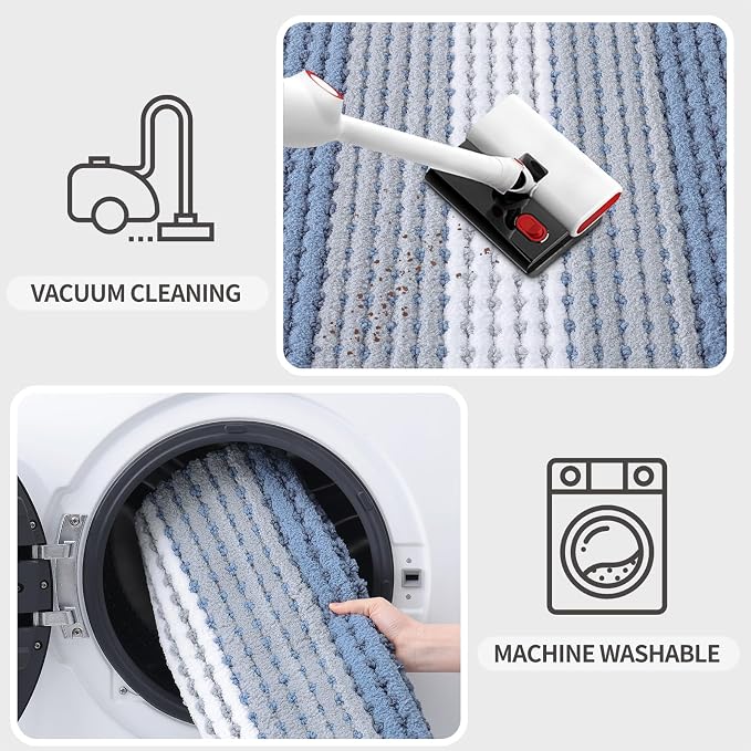 Kitinjoy Indoor Outdoor Door Mat, 59x20 Non-Slip Absorbent Dirt Trapper - Image 5