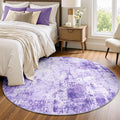 RELEANY Washable Area Rugs 4ft Non-Slip Modern Abstract Soft by RELEANY