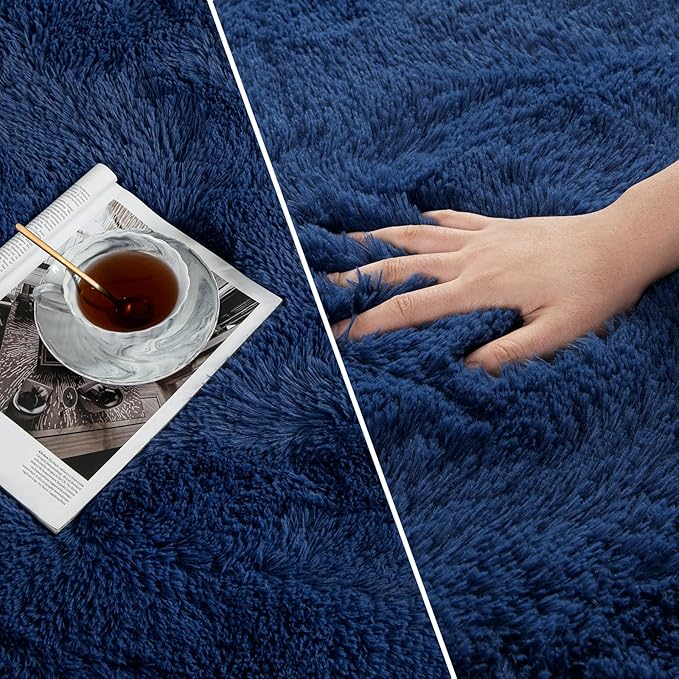 Deerhoo Shag Area Rug, 4 X 6 Plush Fuzzy Rugs - Image 3