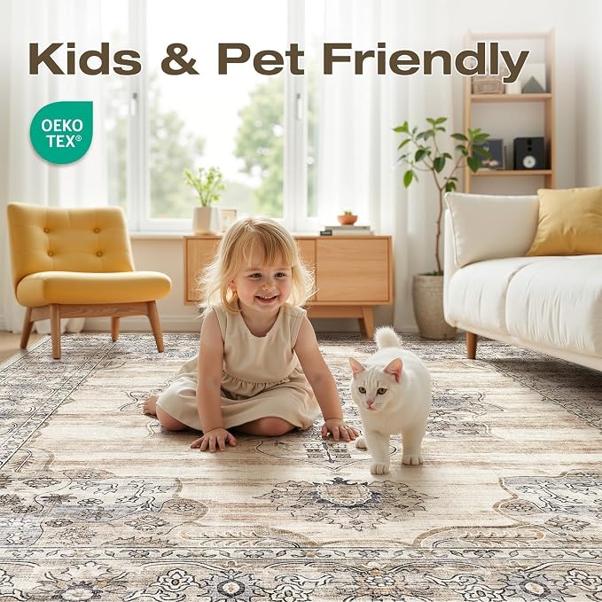 Washable 6x9 Area Rug for Living Room - Image 4