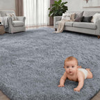 8x10 Area Rugs for Living Room Bedroom: Ultra Soft Fluffy Shag Rug Upgrade - Image 2