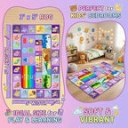 ABC Rugs for Kids Playroom, 3x5 Ft Educational Alphabet Rug - Image 3