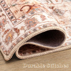 SERISSA Boho Area Rug 5x7 Peach Cream, Washable Large Rugs - Image 5