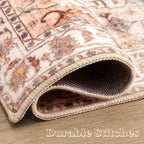 SERISSA Boho Rugs for Entryway, 2x3 Peach Cream Entryway Rug Non-Slip Washable - Image 5