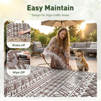 MontVoo-Outdoor Rug Carpet Waterproof 6x9 ft Reversible Patio Rug RV Camping - Image 8