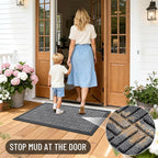 OLANLY Front Door Mat Outside Entrance 47x32, Heavy Duty Sturdy Natural Rubber - Image 7