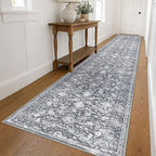 KILOCOCO Hallway Runner 3x18 Rug Runner Printed Vintage Floral Washable Kitchen - Image 8