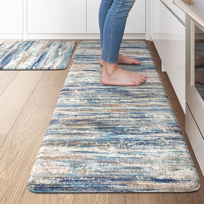 KIMODE Kitchen Mats for Floor Anti Fatigue, Padded Kitchen Floor Mats, Comfort by StayinComfortCookwithJoy