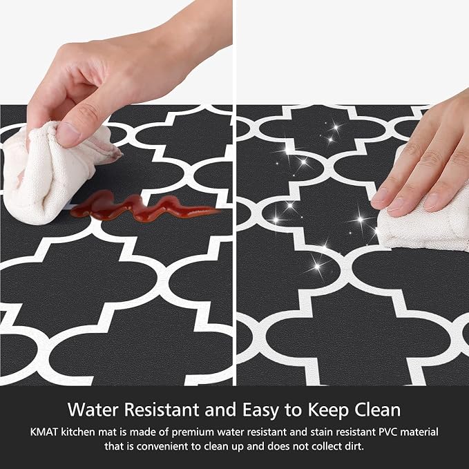 KMAT Kitchen Mat 0.47inch Cushioned Anti-Fatigue Kitchen Rug, Waterproof - Image 4
