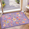 RELEANY Floral 2x3 Area Rugs Washable Print Boho Cute Carpet Non Slip Flower by RELEANY