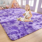 AROGAN Soft Rainbow Area Rugs for Girls Room 4x6 Feet, Fluffy Girls Bedroom Rugs by AROGANAREARUG