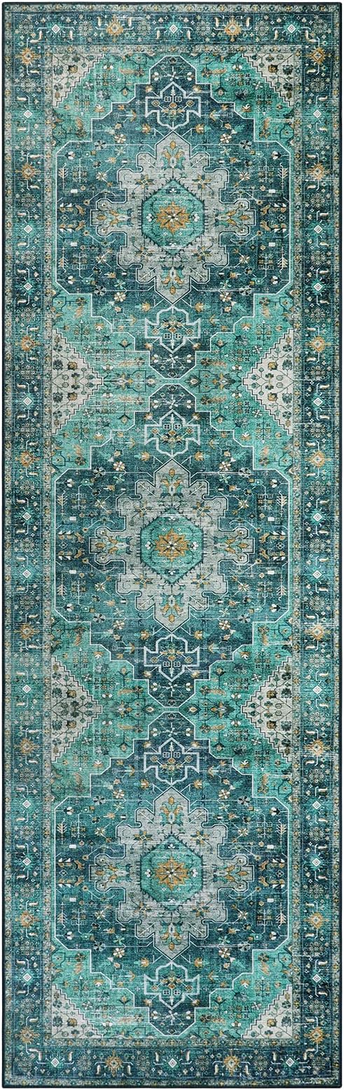 Moynesa Ultra-Thin Washable Vintage Runner Rug - Image 8