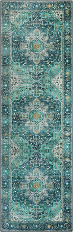 Moynesa Ultra-Thin Washable Vintage Runner Rug - Image 8
