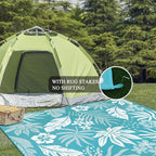Pauwer Waterproof Outdoor Rug 8x10, Reversible Plastic Straw Patio Camping Rug - Image 6