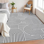 Washable Rug 4x6 Area Rugs for Living Room, Abstract Rug for Bedroom, Soft - Image 3