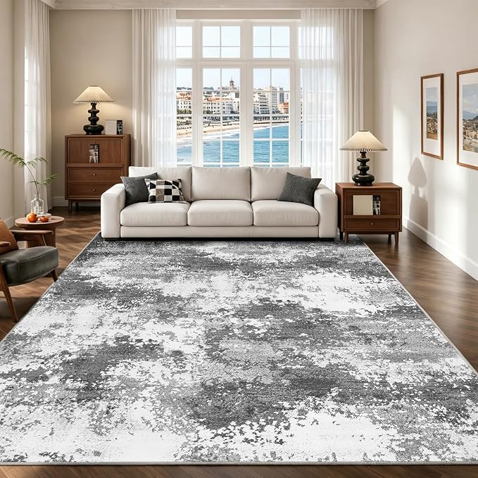 Washable Rug 9x12 Area Rugs for Living Room Bedroom Carpet, Dining Room Table by Acapet