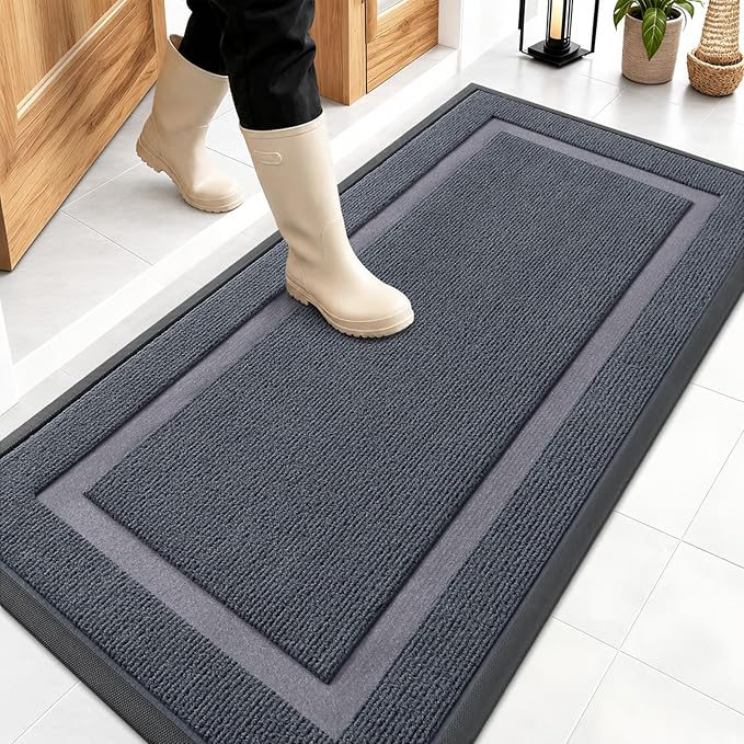 OLANLY Front Door Mat Indoor Outdoor Entrance, Waterproof All-Season, by OLANLY