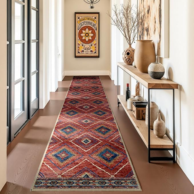 BESTSWEETIE Area Rug 2x10 Rug Machine Washable Non-Slip Low Pile Print Pattern by BESTSWEETIE